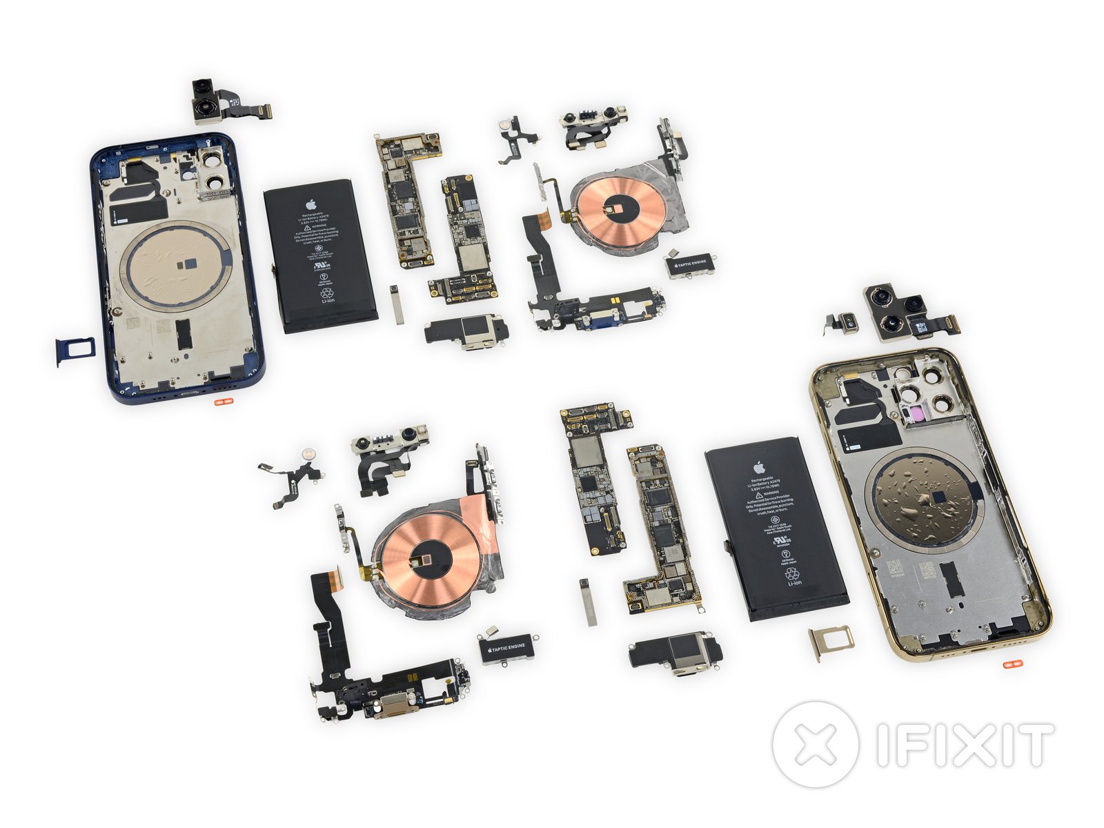 拆解結(jié)束。iFixit總結(jié)說，在新款iphone的設(shè)計中，顯示屏和電池的更換仍是優(yōu)先考慮的問題。不過，由于大多數(shù)重要組件都被集成模塊化，讓局部的拆解和替換難度變小；不過，蘋果在iPhone 12系列中仍在使用自有螺絲，并為手機增加了防水功能（更多的膠水，意味著整機拆解的難度系數(shù)更大），可能使維修變得更加復(fù)雜。還有一點就是，正背面的均采用玻璃設(shè)計意味著摔碎的可能性也在增加。簡單來說，只要背后的玻璃碎了，整機玻璃都需要更換。